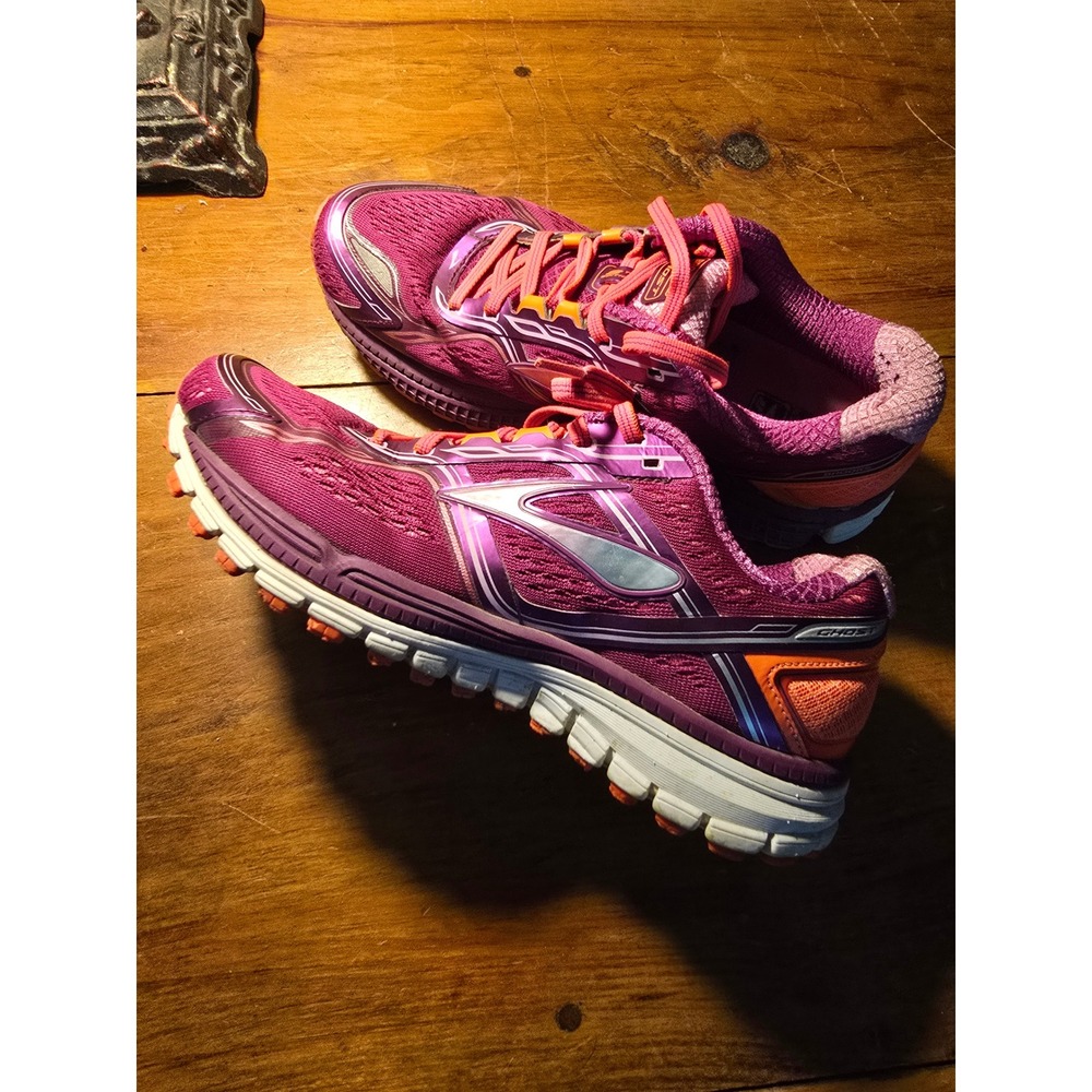 Brooks Ghost 8 Womens Running Shoes Pink Purple Orange 1201931B580 Size 9 B